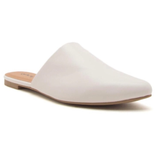 NWT White Mules Cute Slide Flats - Picture 5 of 5